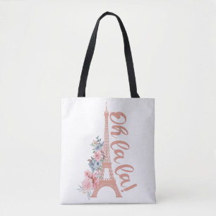 Bolso De Tela Oh La La - Torre Eiffel París Francia