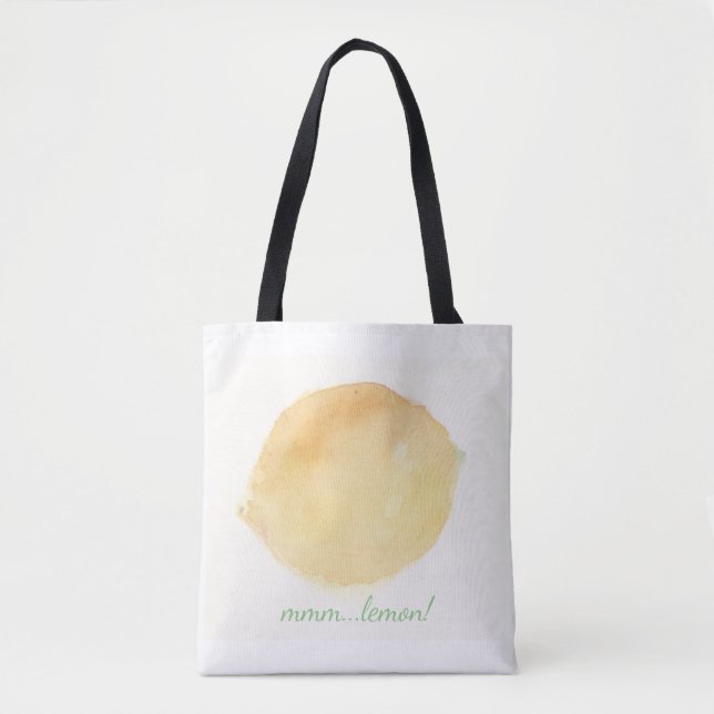 Bolso De Tela oh,limón acuarela (Anverso)