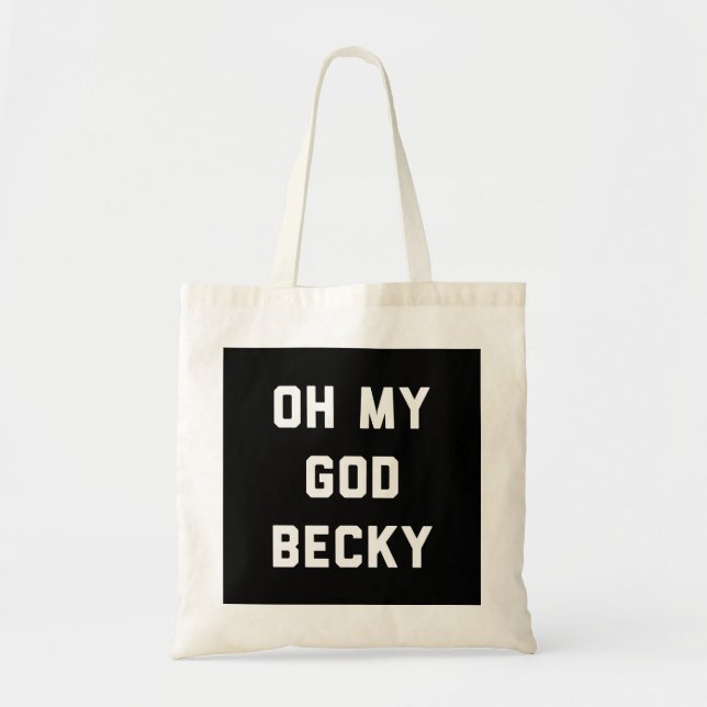 BOLSO DE TELA OH MI BECKY DE DIOS (Frente)