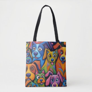 Bolso De Tela Oh My goodness Abstract dog