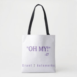 Bolso De Tela "OH púrpura MI!" Tote de 2 tonos