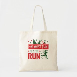 Bolso De Tela Oh Qué Diversión Es Correr Navidades Corriendo Cor