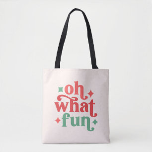 Bolso De Tela Oh Qué Diversión - Tipografía festiva