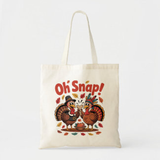 Bolso De Tela Oh Snap! Wishbone Game Pilgrim Native Turkey Funny
