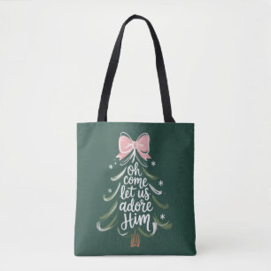 Bolso De Tela Oh Venid Adoremosle Religioso Navidad Cristiano