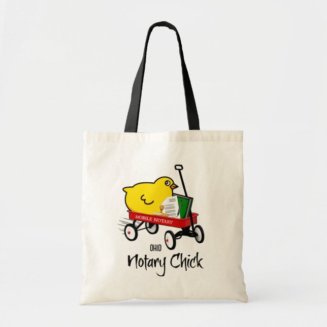 Bolso De Tela Ohio Mobile Notary Chick Red Wagon (Frente)