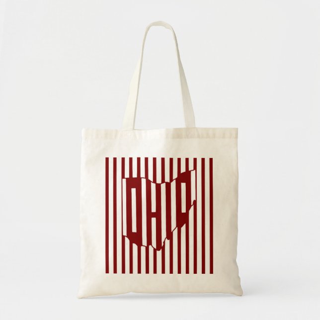Bolso De Tela Ohio Red Stripe (Frente)
