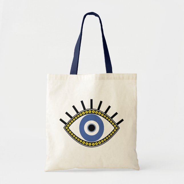 Bolso De Tela Ojo azul buena suerte protección griega contra el  (Frente)