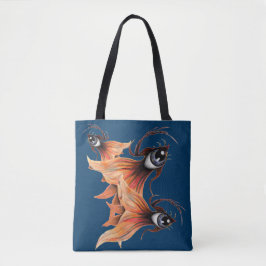 Bolso De Tela Ojo Dorado Surrealista Pez Dorado Fantasía Arte Or