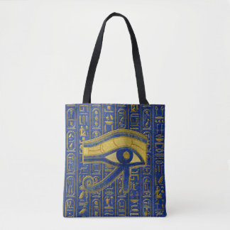 Bolso De Tela Ojo egipcio del oro del lapislázuli de Horus - de