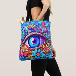 Bolso De Tela Ojo floral hipnótico