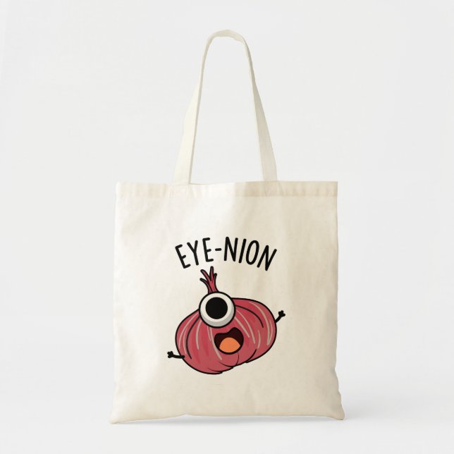 Bolso De Tela Ojo-nion Funny Onion Pun (Frente)