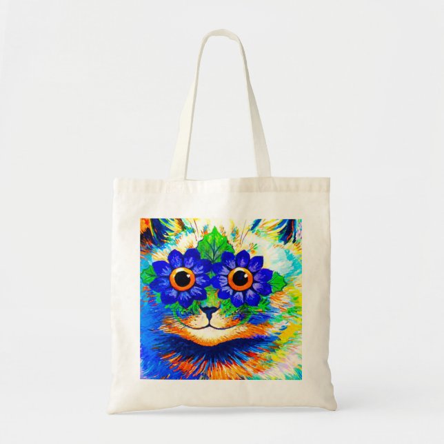 Bolso De Tela Ojos de flor de gato (Frente)