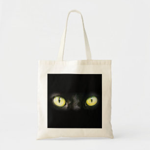 Bolso De Tela Ojos de gato, estrellas negras y amarillas