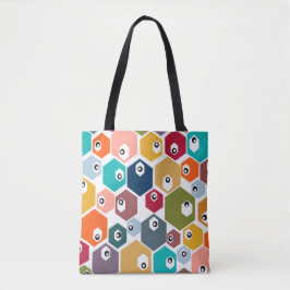 Bolso De Tela Ojos de Hexágono 