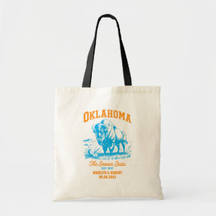 Bolso De Tela Oklahoma Boda Bag de bienvenida, amor estatal