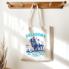 Bolso De Tela Oklahoma The Sooner State - Vintage Bison Design