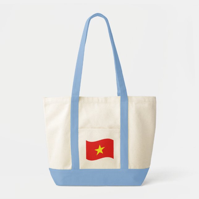 Bolso De Tela Ola de bandera de Vietnam (Frente)