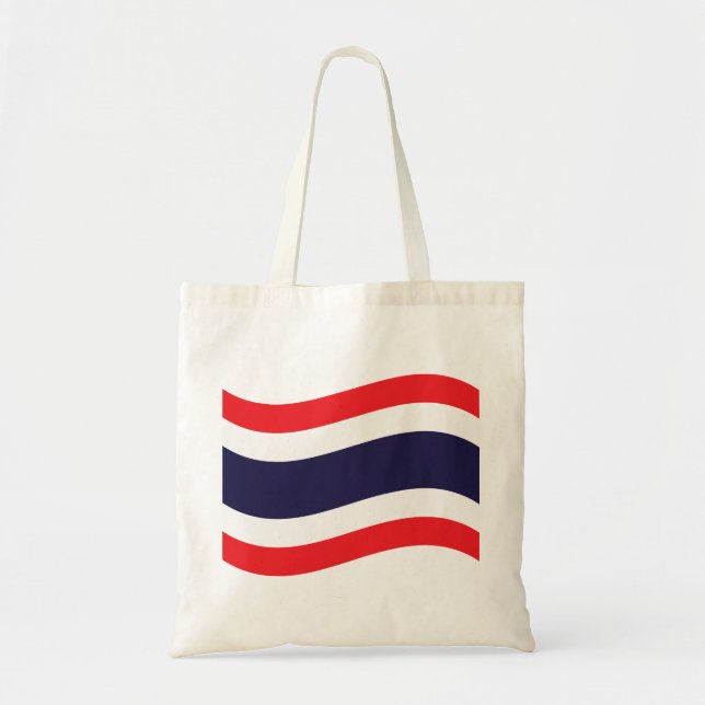 Bolso De Tela Ola de bandera tailandesa (Frente)