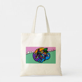 Bolso De Tela Ola de delfines