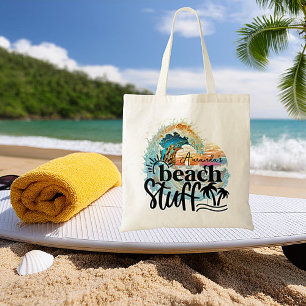 Bolso De Tela Ola de océano puesta de sol playa personalizada