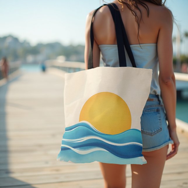Bolso De Tela Ola de Sol y Oleaje (Coastal energy for every outing. Your bold, go-anywhere Sun & Surf tote.)