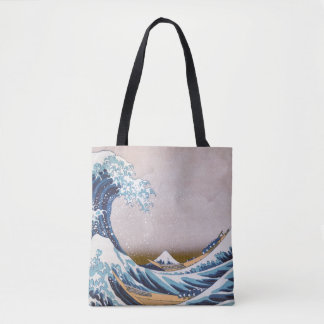 Bolso De Tela Ola de Tsunami Gran Ola frente a Kanagawa Japón po