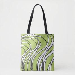 Bolso De Tela Ola submarina verde lima
