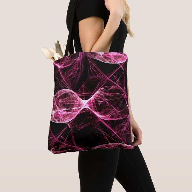 Bolso De Tela Olas de energía rosada rock de Punk chica (Detalle)