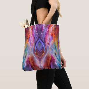 Bolso De Tela "Olas de Paisaje Onírico" Arte Abstracto Contempor
