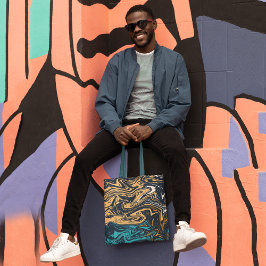 Bolso De Tela Olas de pintura