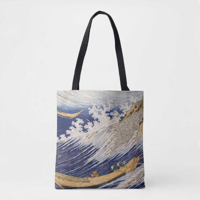 Bolso De Tela Olas del Océano de Hokusai Barcos Marítimos (Anverso)