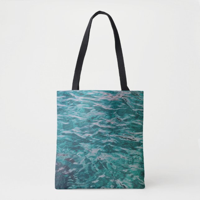 Bolso De Tela Olas del Océano Esmeralda (Anverso)