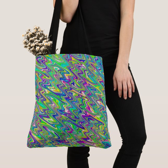 Bolso De Tela Olas divertidas  (Detalle)