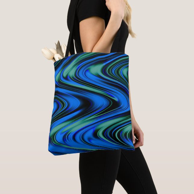 Bolso De Tela Olas giratorias... (Detalle)