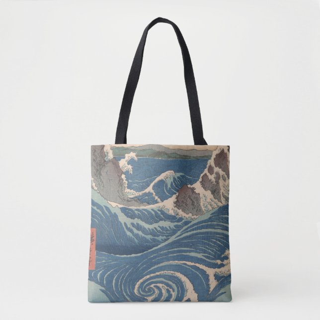 Bolso De Tela Olas japonesas de arte de Naruto Whirlpool (Anverso)