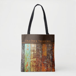 Bolso De Tela Old Dock Treasures Tote Bag. Sea-worn style.