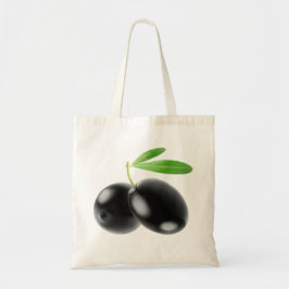 Bolso De Tela Olivas negras