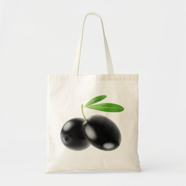 Bolso De Tela Olivas negras (Frente)