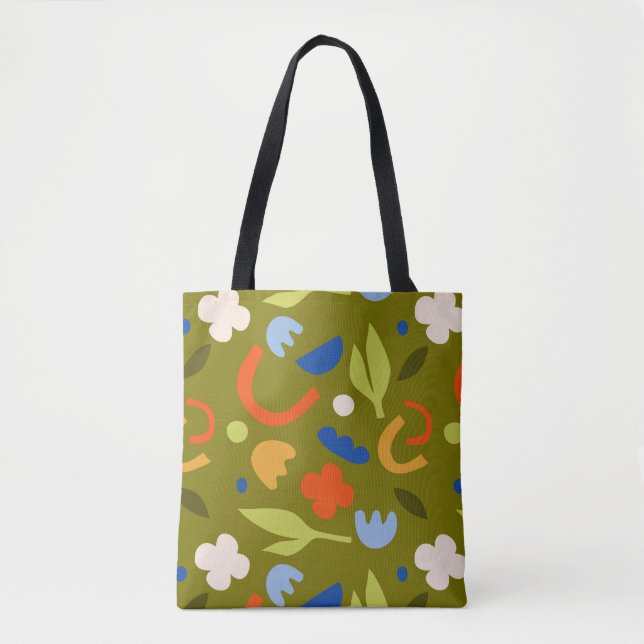 Bolso De Tela Olive Meadow (Anverso)