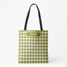 Olive Verde Cuadros Gingham Personalizado