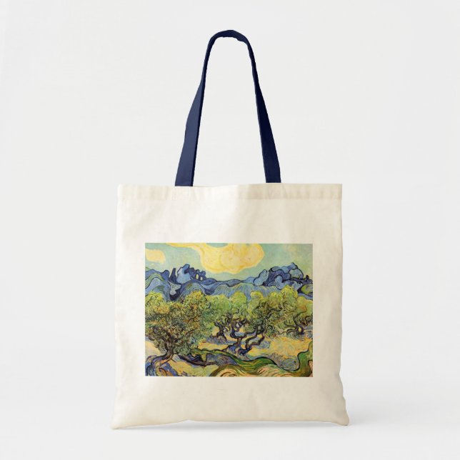 Bolso De Tela Olivos con Alpilles por Vincent van Gogh (Frente)