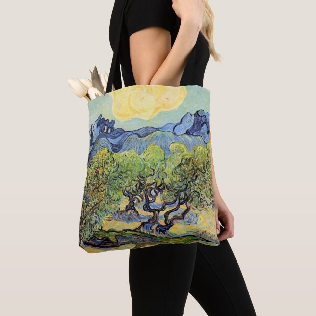 Bolso De Tela Olivos con Alpilles por Vincent van Gogh (Detalle)