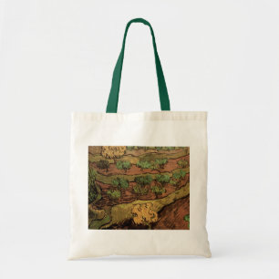 Bolso De Tela Olivos Van Gogh contra una pendiente de una colina