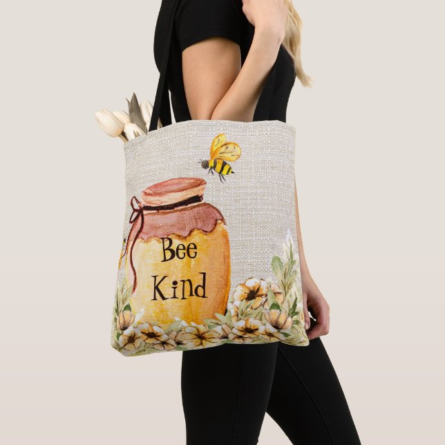 Bolso De Tela Olla de miel amable  (Detalle)