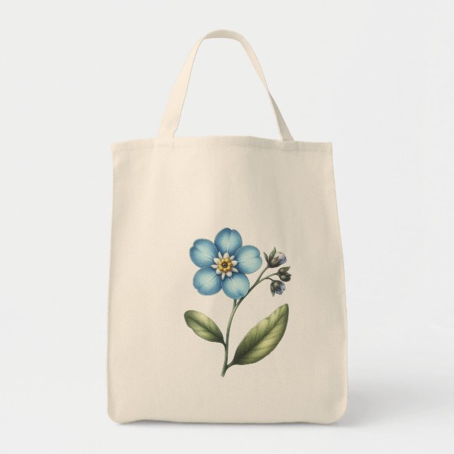 Bolso De Tela Olvídenme de no flor (Frente)