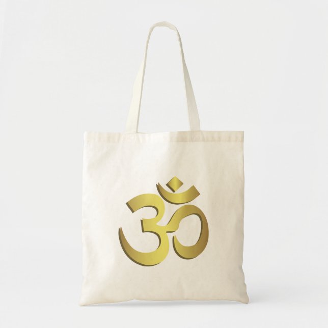 Bolso De Tela Om ( Aum ) Símbolo de yoga Namaste (Frente)