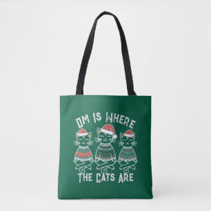 Bolso De Tela Om es donde los gatos son feriados