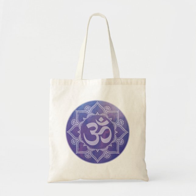 Bolso De Tela Om Mandala Purple (Frente)