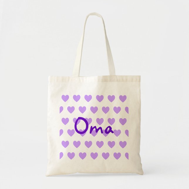 Bolso De Tela Oma en morado (Frente)